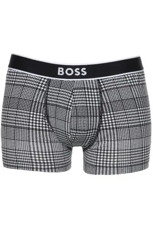 HUGO BOSS Herenslips 24 Print Trunk Zwart katoen Medium Heren