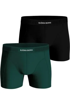 Björn Borg Bjorn Borg Lyocell Boxer 2897 Herenslips 2P Zwart/Groen lyocell Small Heren
