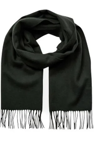 Resteröds Wool Scarf Donkergroen wol One Size Heren
