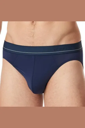 Schiesser Herenslips Pure Micro Rio Briefs Plain Donkerblauw Small Heren