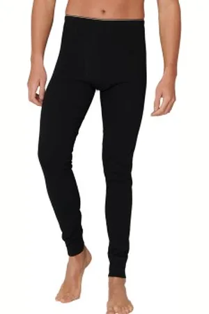 Schiesser 95-5 Organic Cotton Long Johns Zwart ecologisch katoen Small Heren