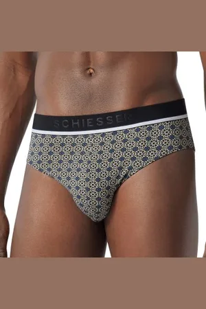 Schiesser Herenslips 3P 95-5 Organic Cotton Briefs 3-pack Zwart patroon katoen Large Heren