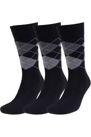 Amanda Christensen Sokken 3P True Ankle Argyle Sock Zwart/Grijs Maat 39/42 Heren