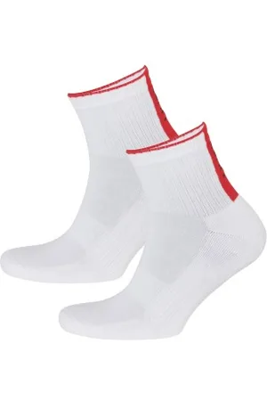 HUGO BOSS Sokken 2P Rib Logo Ankle Sock Wit Maat 43/46