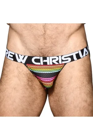 Andrew Christian Herenslips 3P Almost Naked Chill Stripe Jock Gestreept polyamide Small Heren