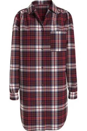 Tommy Hilfiger Nightdress Shirt Geruit Small Dames