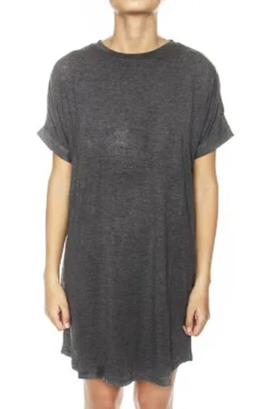 Missya Softness Big Shirt Donkergrijs modaal Large Dames