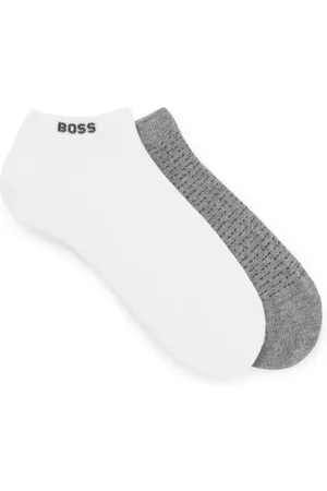 HUGO BOSS Sokken 2P Minipatetrn CC Ankle Socks Wit/Grijs Maat 39/42 Heren