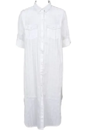 Missya Lione Beach Dress Wit katoen Small Dames