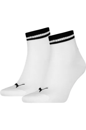 PUMA Sokken 2P Heritage Quarter Socks Wit Maat 35/38