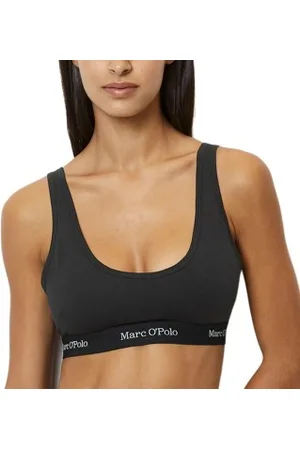Marc O’ Polo Marc O Polo Scoop Neck Bralette Zwart katoen Large Dames