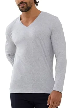 Mey Dry Cotton Colour Long Sleeves Grijsgemel. Small Heren