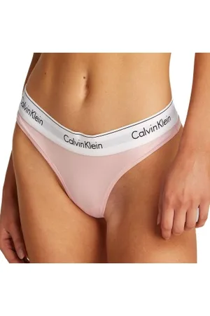 Calvin Klein Icon Cotton Modal Thong Roze Small Dames