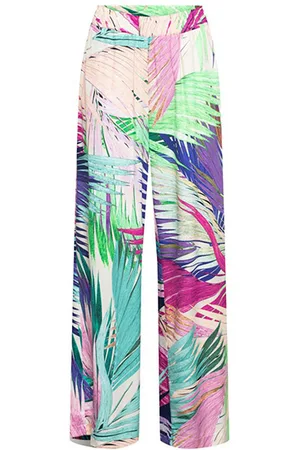 &Co Woman &co women broek julie leaf turquoise multi