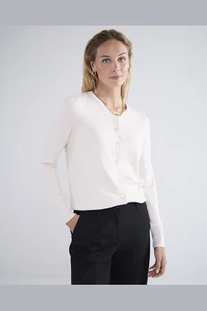 Summum Woman Bordeaux-7980 122 short cardigan soft viscose polyamide knit (7s5865) ivory