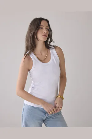 Summum Woman Lisbon-5138 110 rib tanktop cotton rib (3s4873) white