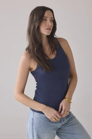 Summum Woman Lisbon-5138 rib tanktop cotton rib (3s4873)