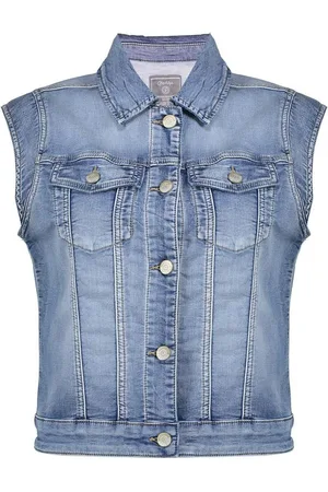Geisha Jeansjacket sleeveless 55021-10 827 mid blue