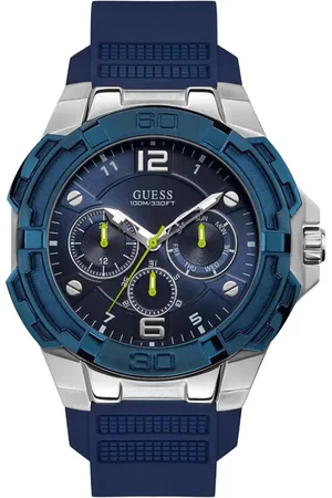 Guess Rubberen horloge voor stijlvolle mannen
