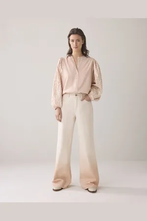 Summum Woman Alya wideleg jeans coloured denim 4s2776-5140 504 rose smoke