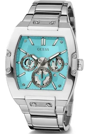 Guess Grijze rvs horloge met dubbele kalender