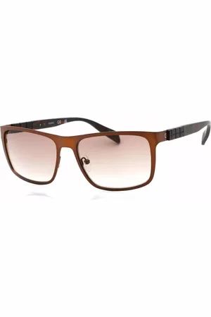 Guess Bruine metalen zonnebril voor heren gf0169-49f