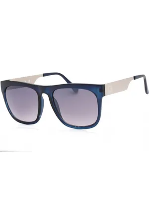 Guess Blauwe metalen zonnebril met uv bescherming