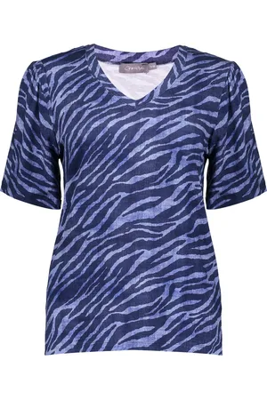 Geisha 52133-60 jazz 625 t-shirt v-neck aop pr.03-25-1 blue/blue