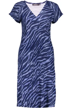 Geisha 57136-60 june 625 dress short sleeves aop pr.03-25-1 blue/blue