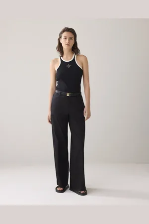 Summum Woman 4s2809-11816 990 trousers long cotton stretch black