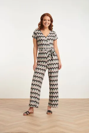Smashed Lemon 24427 zachte stretch grafische print zomer jumpsuit |