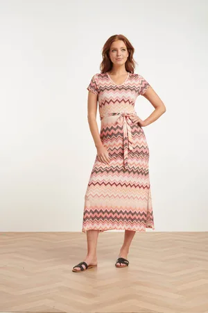Smashed Lemon 24458 zigzag zomerjurk met vrolijke en |