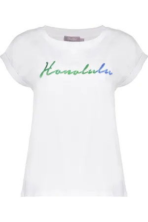 Geisha 52397-41 010 t-shirt honolulu off-white/green