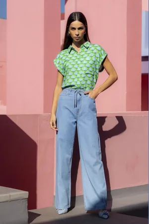 Geisha 53489-20 530 blouse green/blue