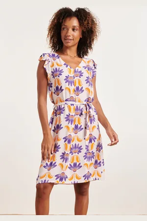 Smashed Lemon 24369 dames korte te jurk met ruchesallover