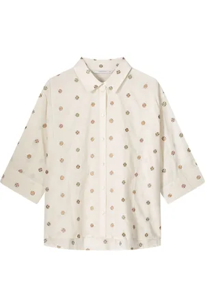 Summum Woman 3/4 sleeve blouse scattered emboideryy 2s3054-11624
