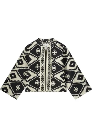 Summum Woman Short round neck jacket geo aztek 1s1176-12206