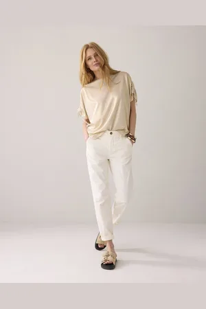Summum Woman Top coated viscose linen 3s5149-30702 122 ivory