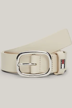 Tommy Hilfiger Leren riem met ovale gesp