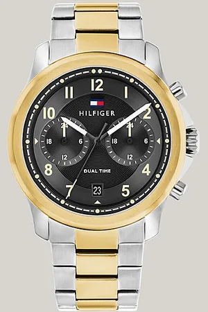 Tommy Hilfiger Tweekleurig horloge met zwarte wijzerplaat