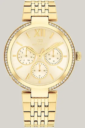 Tommy Hilfiger Ionisch verguld horloge met kristallen