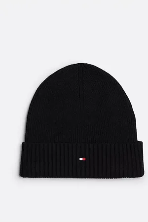 Tommy Hilfiger Beanie met kasjmier en Hilfiger-vlag