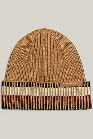 Tommy Hilfiger Signature gebreide beanie van wolmix