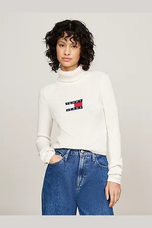 Tommy Hilfiger Slim fit wolmix trui met col