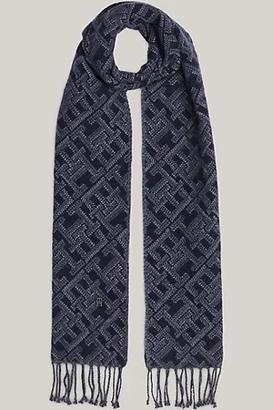 Tommy Hilfiger Sjaal van wol en kasjmier met TH-monogram