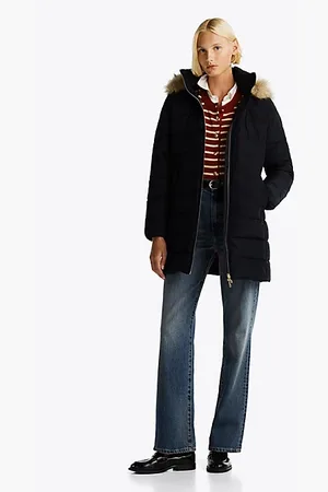 Tommy Hilfiger Donsjas met capuchon met imitatiebont