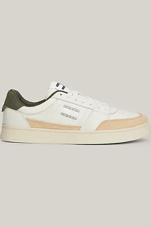 Tommy Hilfiger Leren sneaker met cupsole en ton-sur-ton logo
