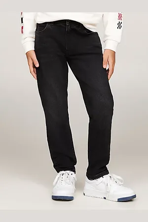 Tommy Hilfiger Zwarte straight jeans met fading