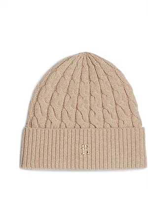 Tommy Hilfiger TH Monogram kabelgebreide beanie