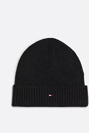 Tommy Hilfiger Beanie met kasjmier en Hilfiger-vlag